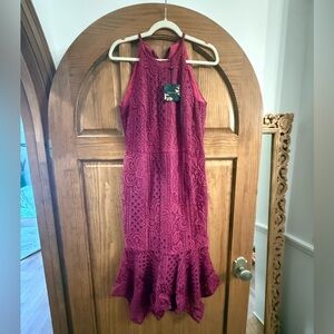 Forest & Lily Elegant Violet Lace Dress
